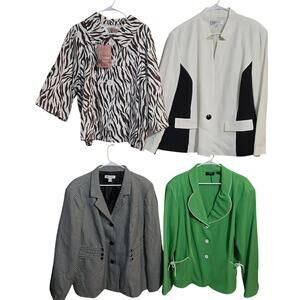 Women's 3X 22W 24W Blazer Suit Separate Jacket Top Wholesale Bulk Lot 4 XXXL 3XL